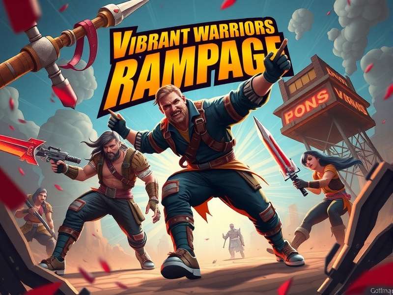 Vibrant Warriors Rampage Combat Scene
