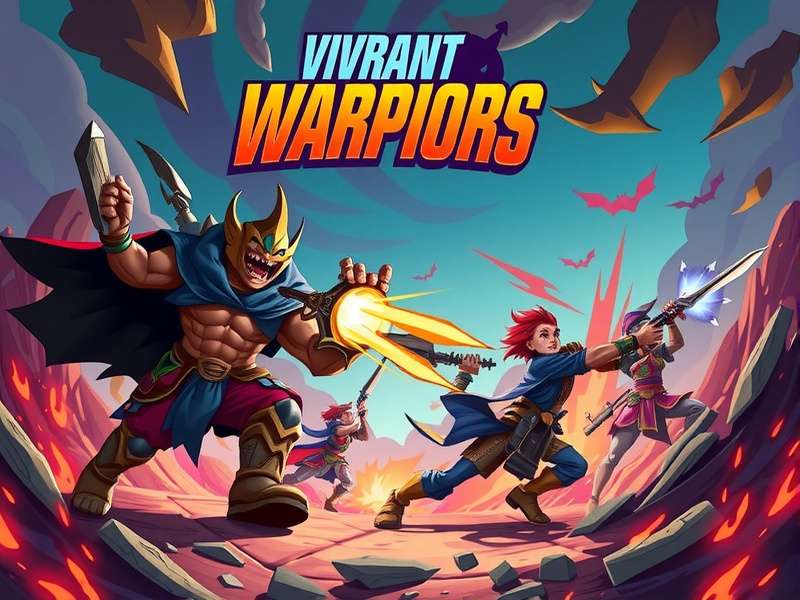 Vibrant Warriors Rampage Game Banner
